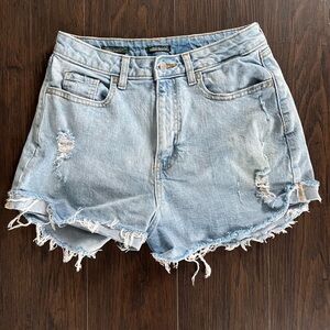 Wild Fable Light Blue Frayed Jean Shorts